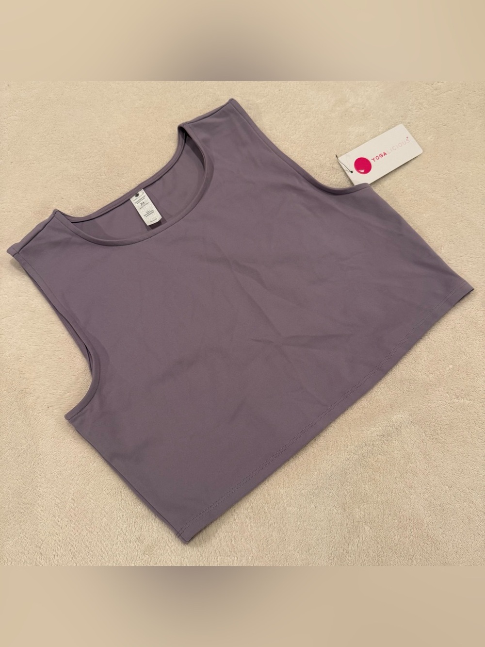 Yogalicious Purple Crop Tank Top